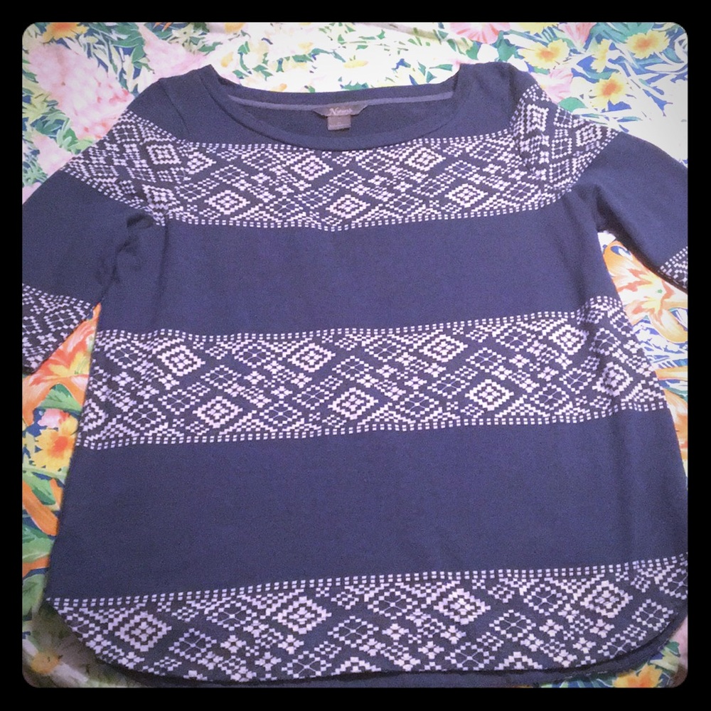 Comfortable Blue 3/4 Sleeve Top